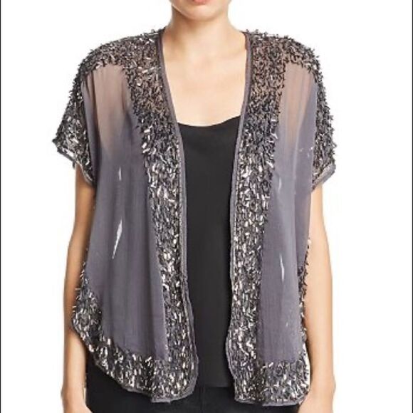 Echo Design Sparkly Sheer Shrug Echo Charcoal - Picture 2 of 3